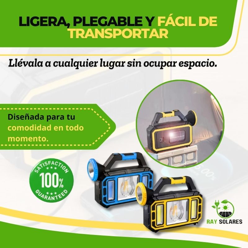 Lámpara Solar Portátil Multifuncional SolarBeam™