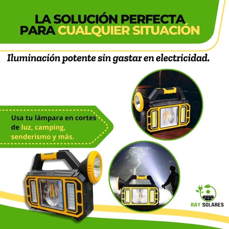 Lámpara Solar Portátil Multifuncional SolarBeam™