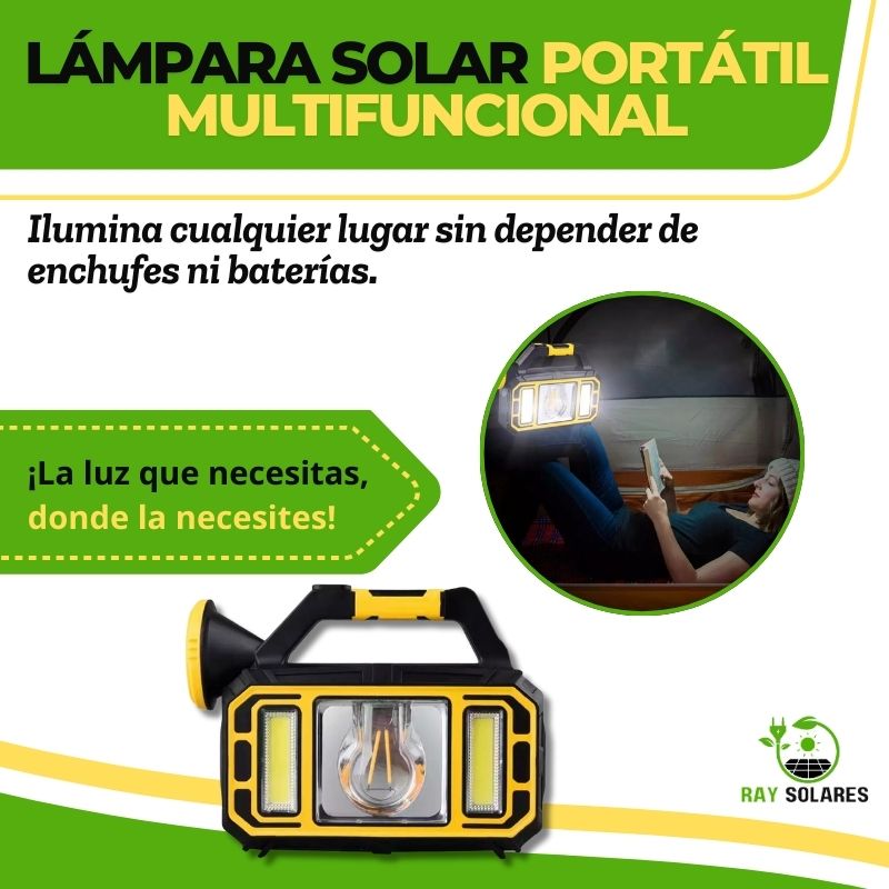 Lámpara Solar Portátil Multifuncional SolarBeam™