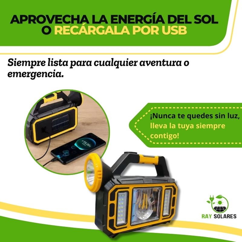 Lámpara Solar Portátil Multifuncional SolarBeam™