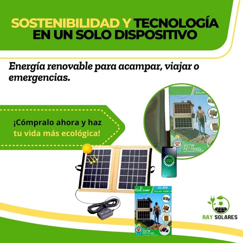 Panel Solar Portátil para Camping CL-670