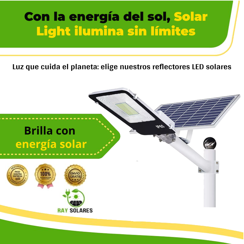 Lampara para Exteriores Rectangular Solar Light