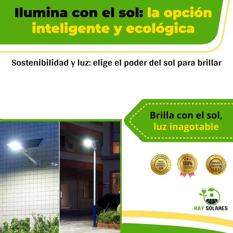 Lampara para Exteriores Rectangular Solar Light