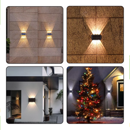 Doble Lampara De Muro Solar de 6 Leds