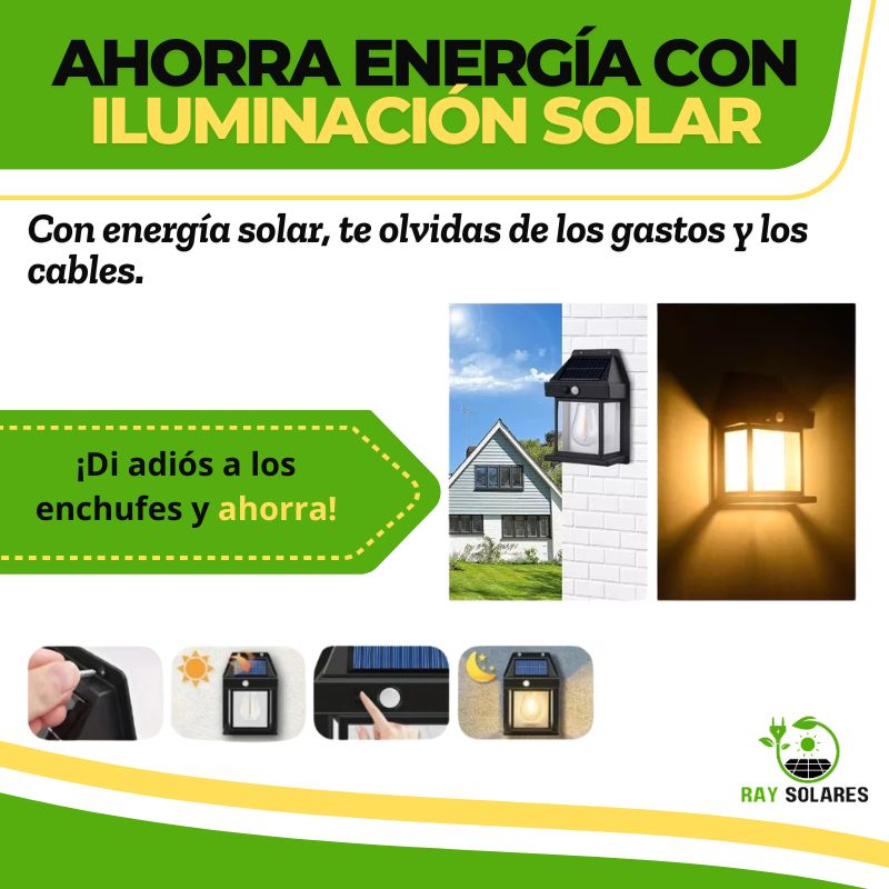 Aplique de Pared Solar LED SolarBeam™