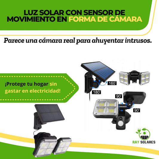 Led Solar Forma de Cámara con Sensor de Movimiento SolarBeam™