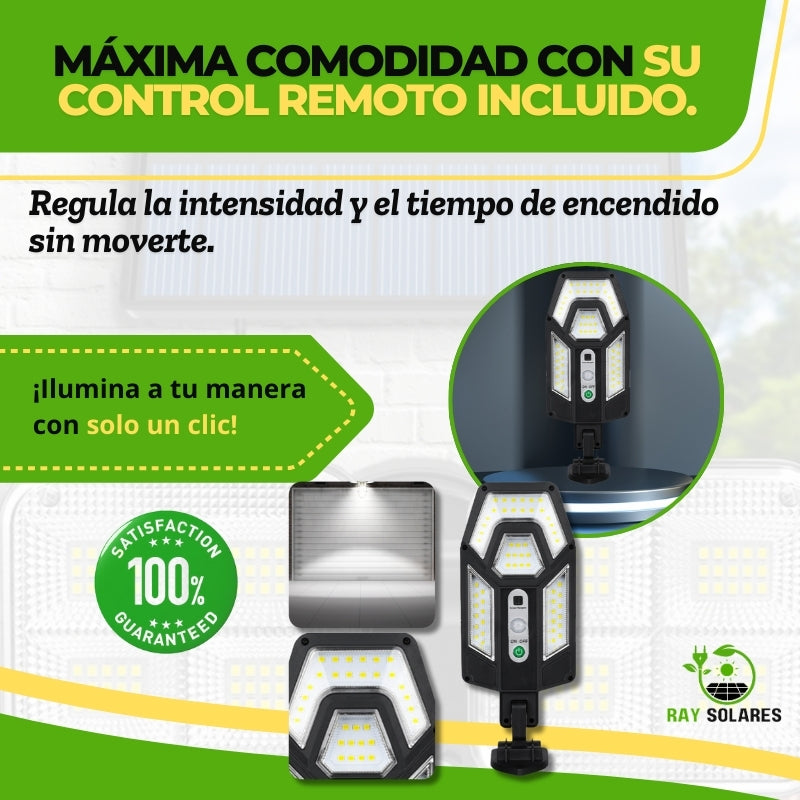 Lámpara Solar con Soporte y Sensor de Movimiento