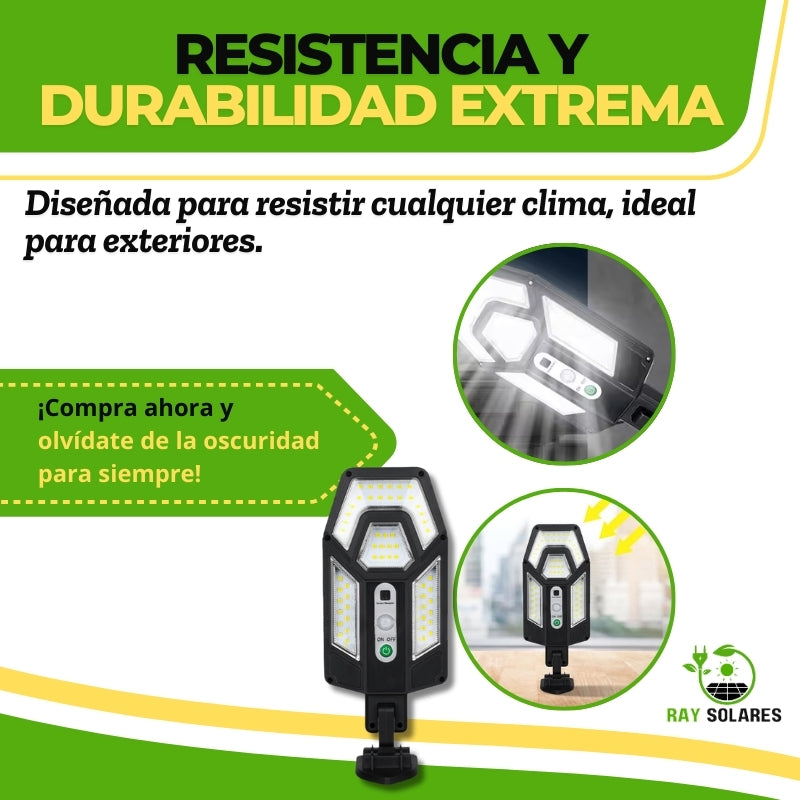 Lámpara Solar con Soporte y Sensor de Movimiento