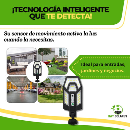 Lámpara Solar con Soporte y Sensor de Movimiento