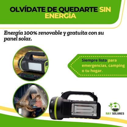 Kit Solar de Camping Radio Bluetooth y Linterna