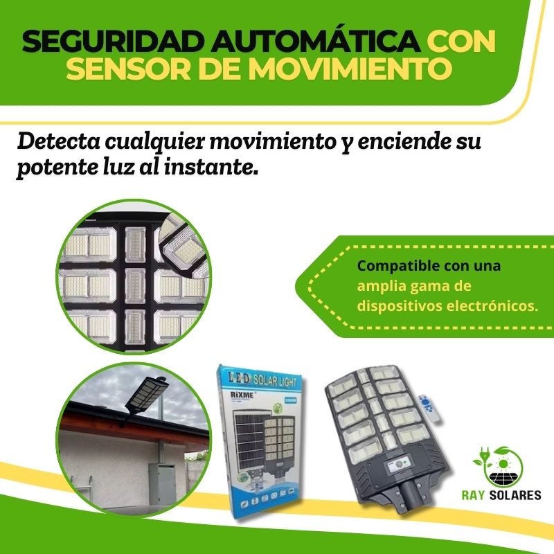 Foco Solar Led Con Sensor y Control SolarBeam