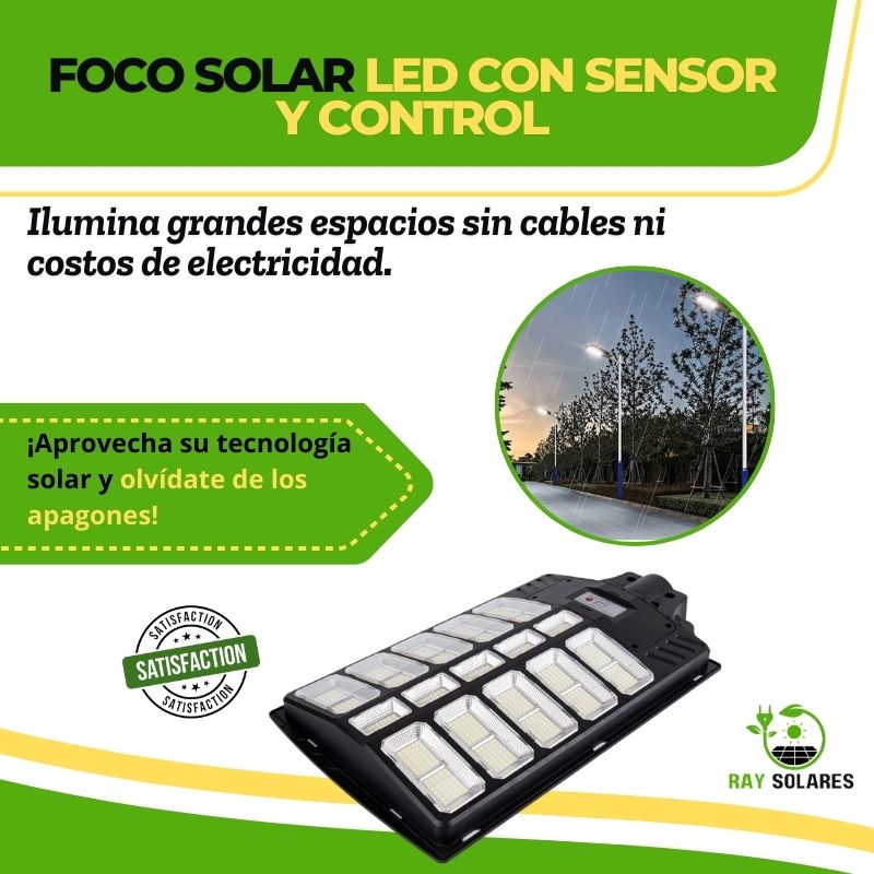 Foco Solar Led Con Sensor y Control SolarBeam