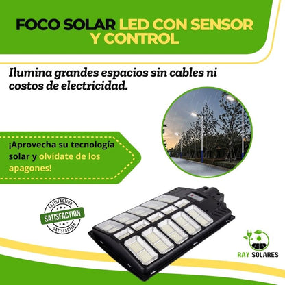 Foco Solar Led Con Sensor y Control SolarBeam