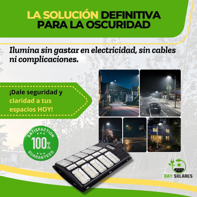 Foco Solar Led Con Sensor y Control SolarBeam