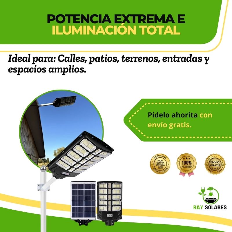 Foco Solar Led Con Sensor y Control SolarBeam