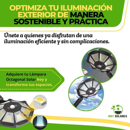 Lámpara Solar Octagonal Multifunción SolarBeam™