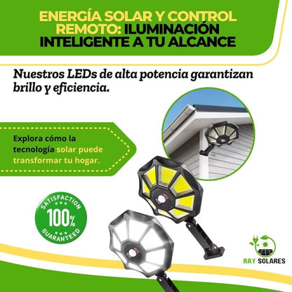 Lámpara Solar Octagonal Multifunción SolarBeam™