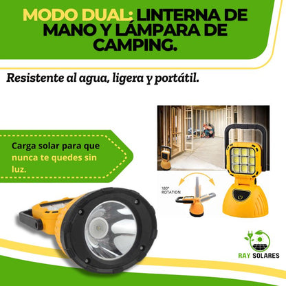 Linterna Para Camping de Carga Solar y USB