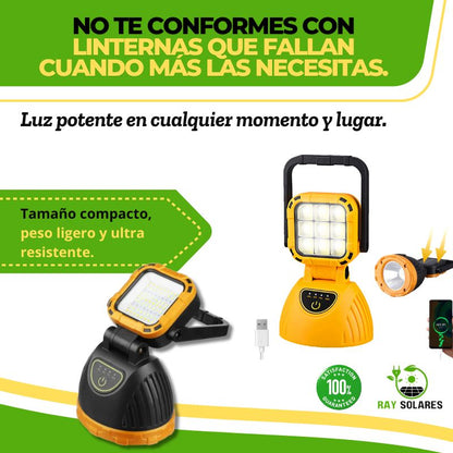 Linterna Para Camping de Carga Solar y USB