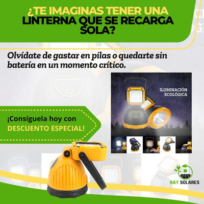 Linterna Para Camping de Carga Solar y USB