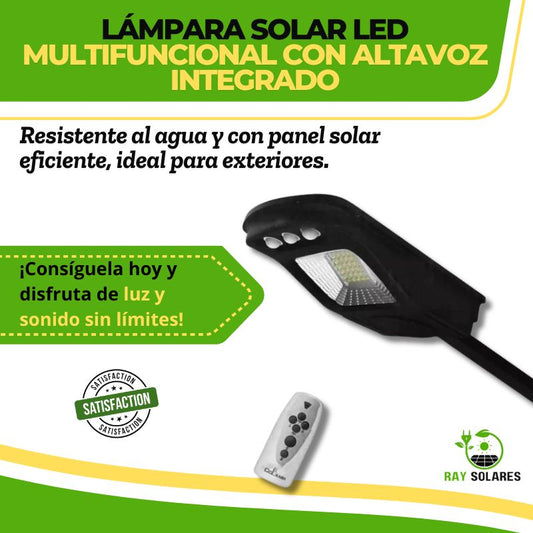 Lámpara solar LED Multifuncional con Altavoz