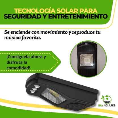 Lámpara solar LED Multifuncional con Altavoz