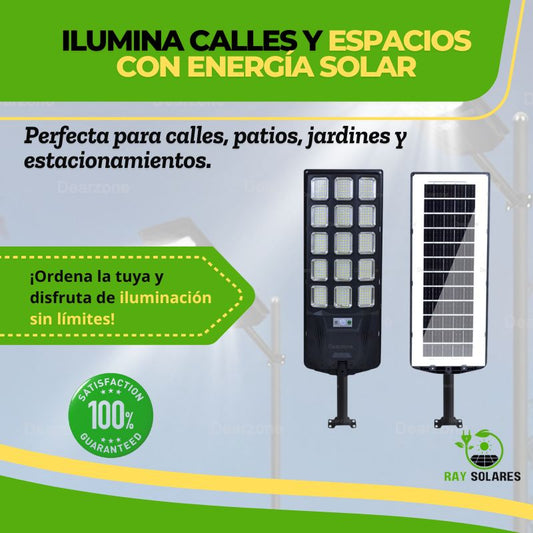 Lámpara Solar LED para alumbrado Público con Batería Integrada