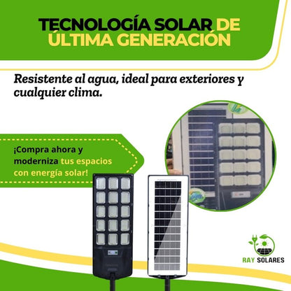 Lámpara Solar LED para alumbrado Público con Batería Integrada