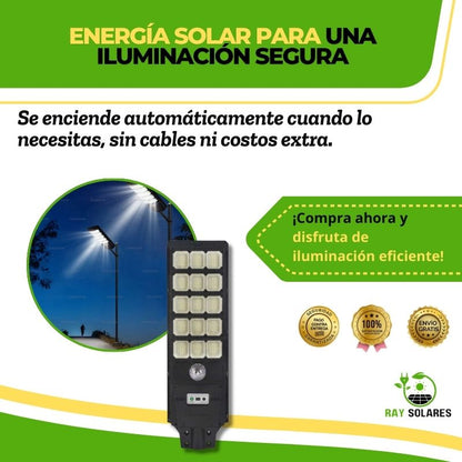 Lámpara Solar LED para alumbrado Público con Batería Integrada