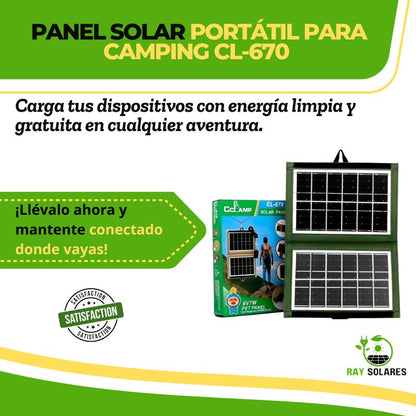 Panel Solar Portátil para Camping CL-670