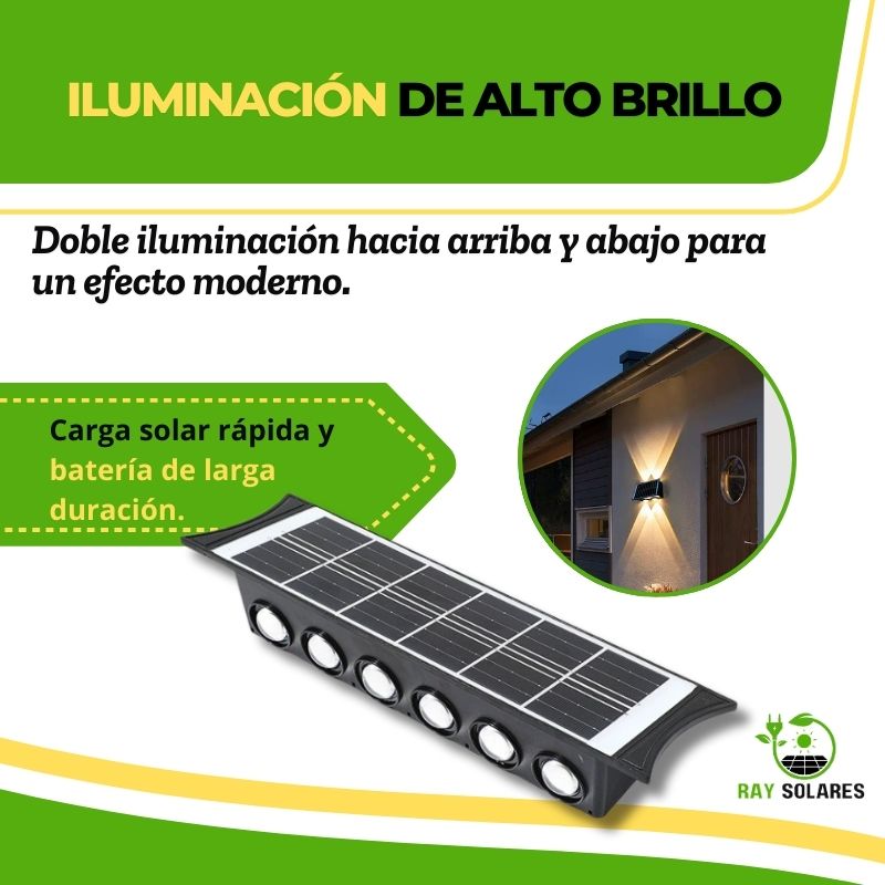 Luz Solar para Pared - 7 Colores en 1