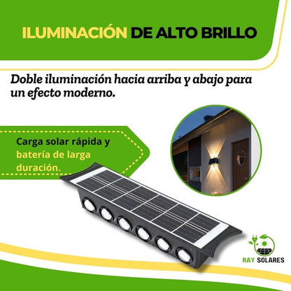 Luz Solar para Pared - 7 Colores en 1