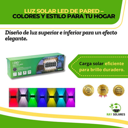Luz Solar para Pared - 7 Colores en 1
