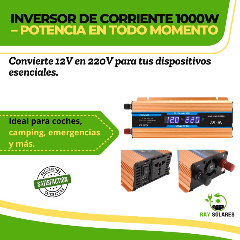 Inversor de Corriente 1000w SolarBeam