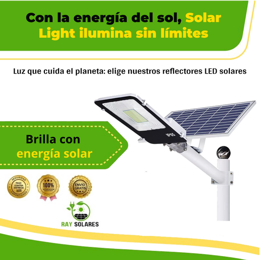 Lampara para Exteriores Rectangular Solar Light