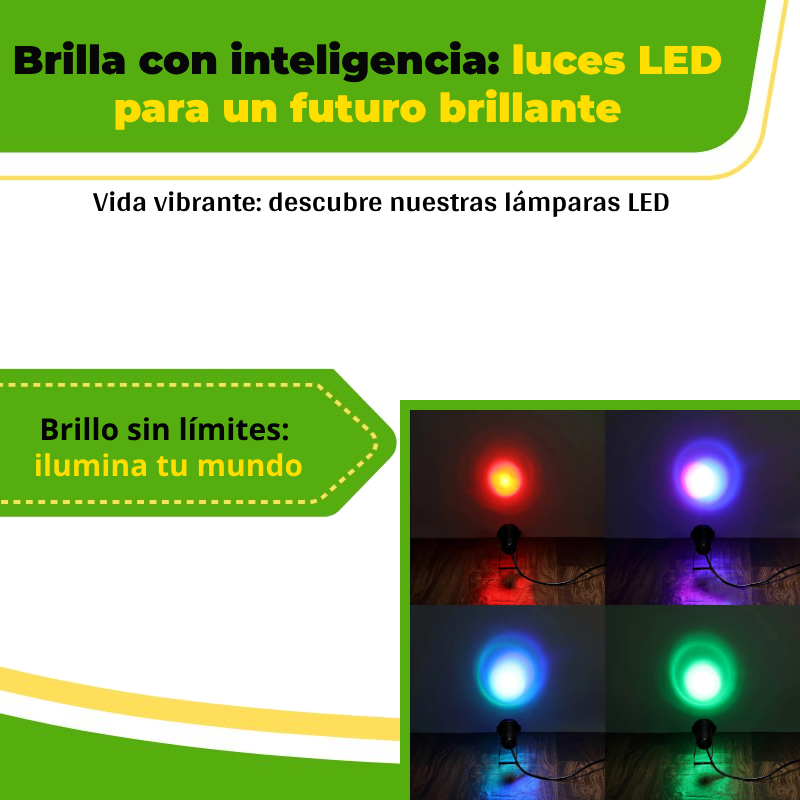 Lámpara solar de color para césped con LED